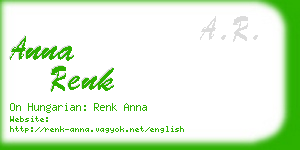 anna renk business card